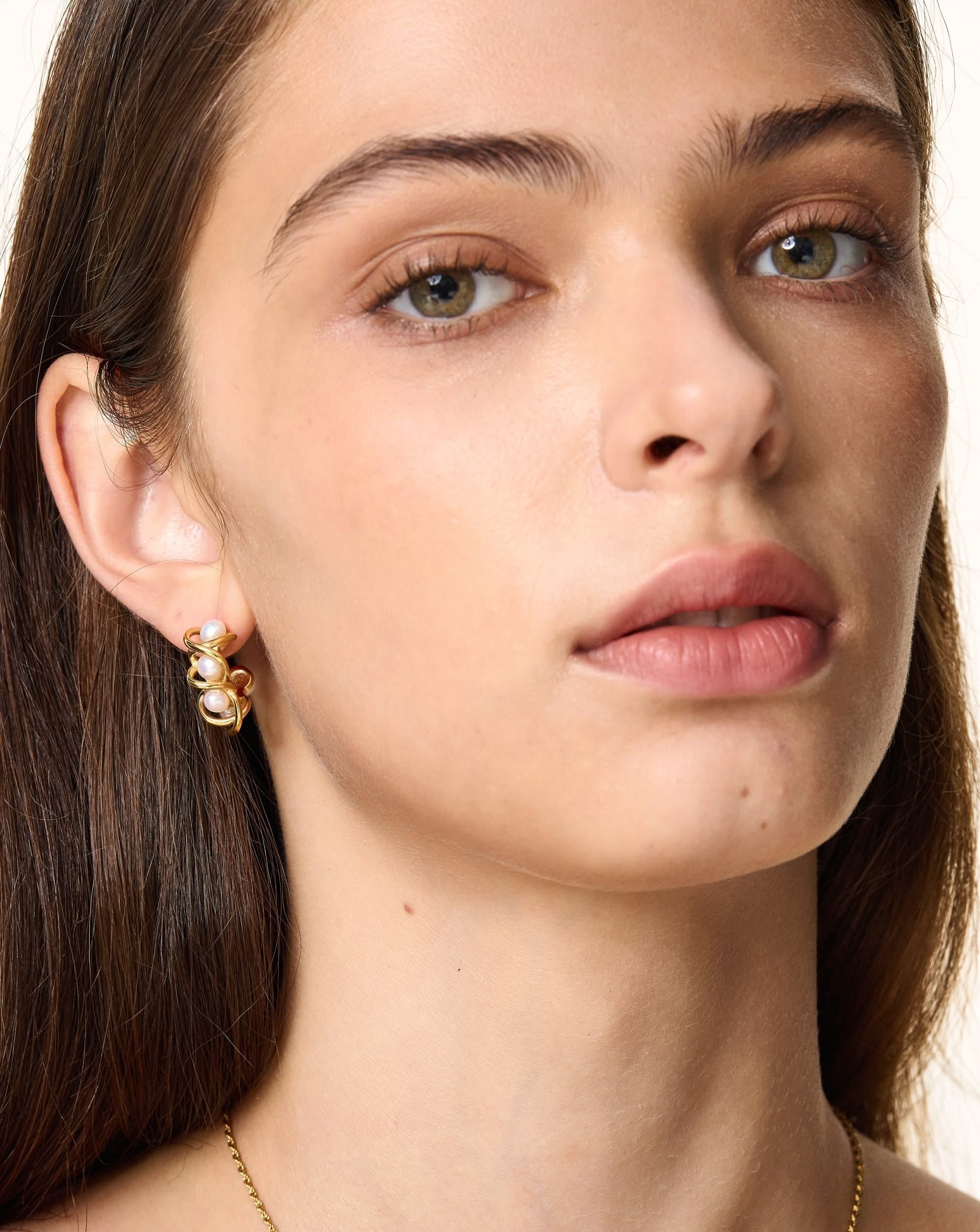 Whispering Waves Pearl Earrings, 4 - 5mm, 4A - PERLVOYA